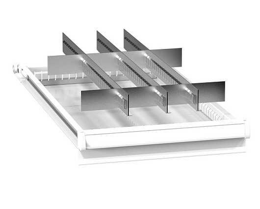 Set of metallic drawer partitions ZH (19x36D) 193631