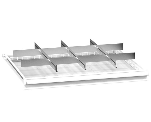 Set of metallic drawer partitions ZK (45x36D) 453631