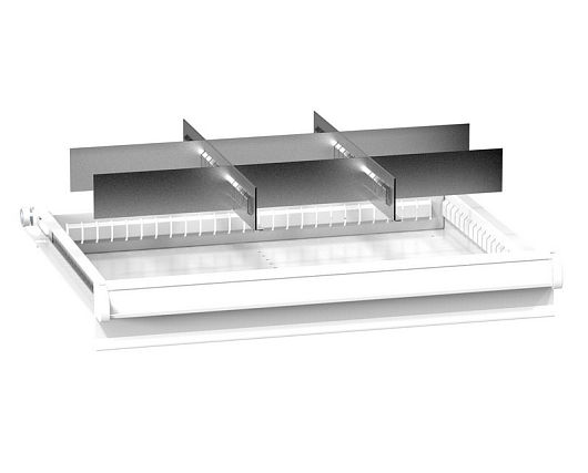 Set of metallic drawer partitions ZN (27x19D) 271921