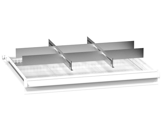 Set of metallic drawer partitions ZD (36x27D) 362725