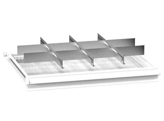 Set of metallic drawer partitions ZD (36x27D) 362735