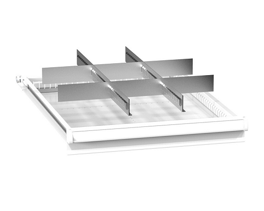 Set of metallic drawer partitions ZE (27x36D) 273625