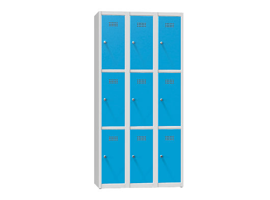 Three-tier box locker with 9 doors XS99-18