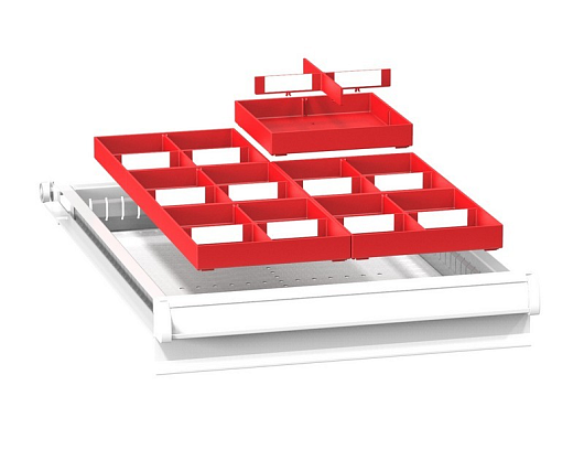 Set of plastic partition - boxes (19x27, v25) 1927PK25