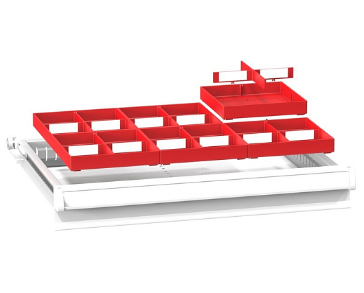 Set of plastic partition - boxes (27x19, v25) 2719PK25