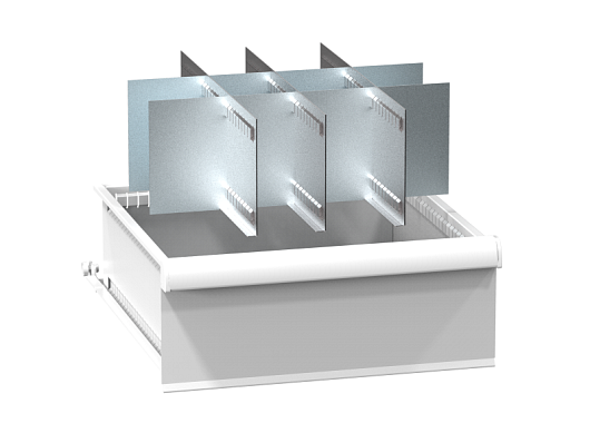 Set of metallic drawer partitions ZA (27x27D) 272734