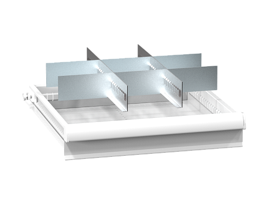 Set of metallic drawer partitions ZA (27x27D) 272722