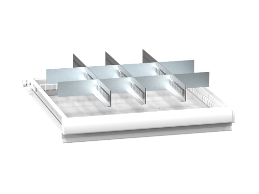 Set of metallic drawer partitions ZA (27x27D) 272731