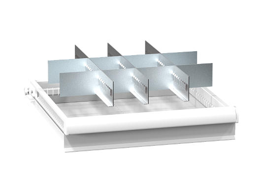 Set of metallic drawer partitions ZA (27x27D) 272732