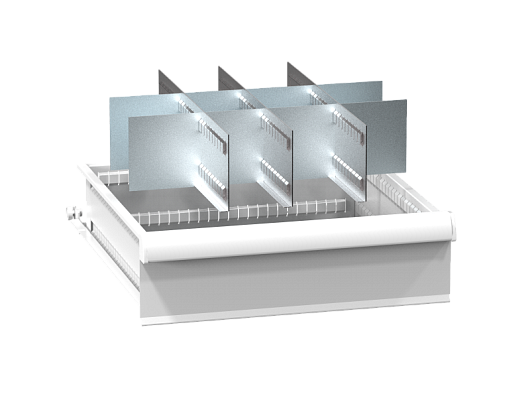 Set of metallic drawer partitions ZA (27x27D) 272733