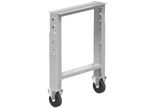 Table shank adjustable with fixed castors for movable work tables MPS SNSK2